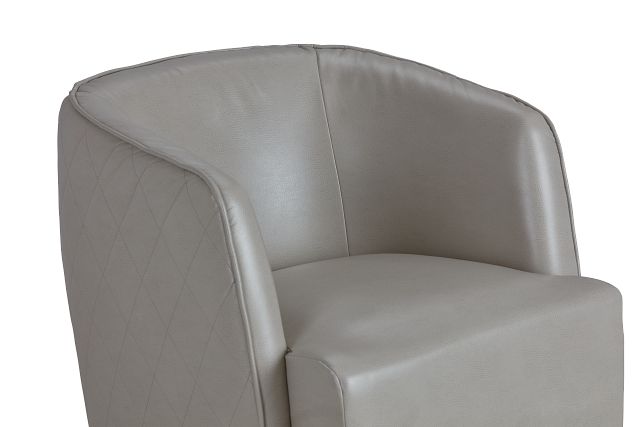 Alec Light Gray Micro Swivel Accent Chair