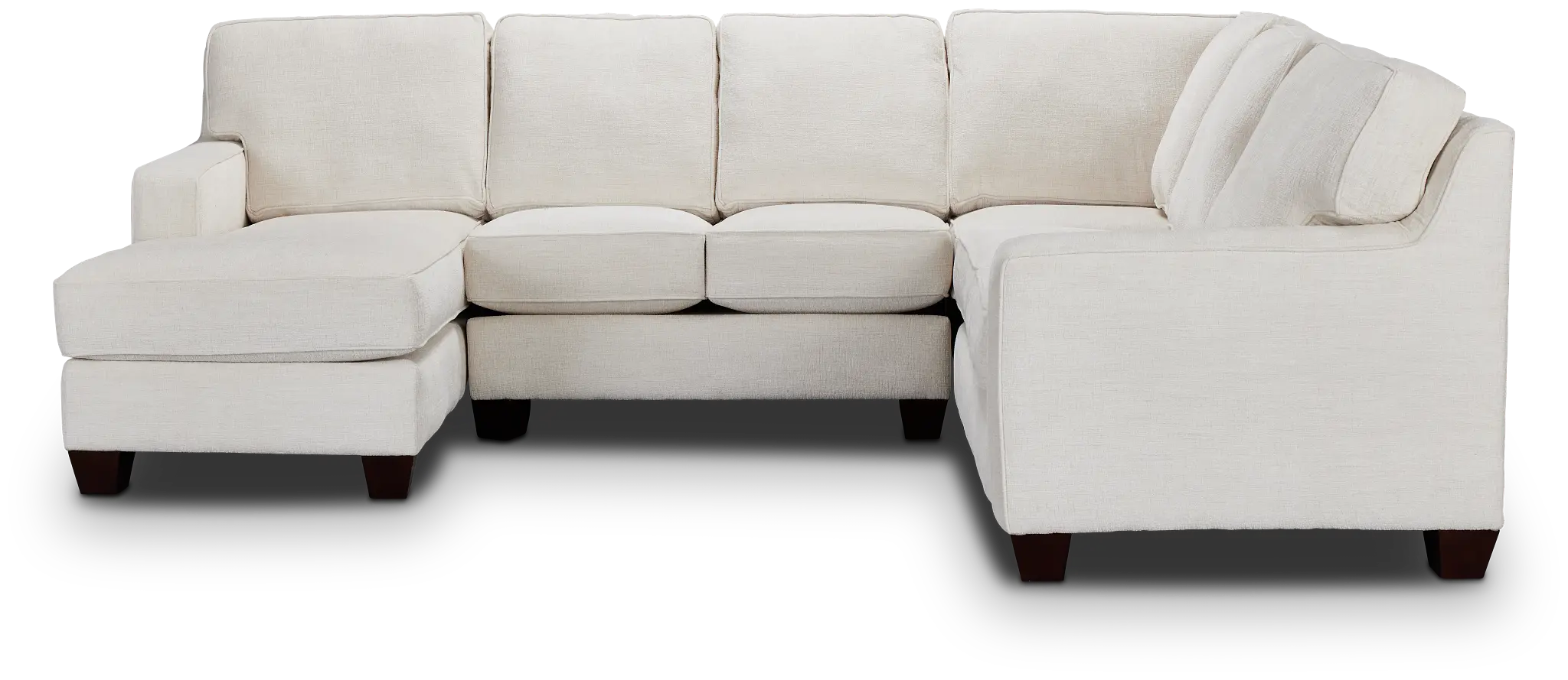 Andie White Fabric Medium Left Chaise Sectional Andie White Fabric Medium Left Chaise Sectional