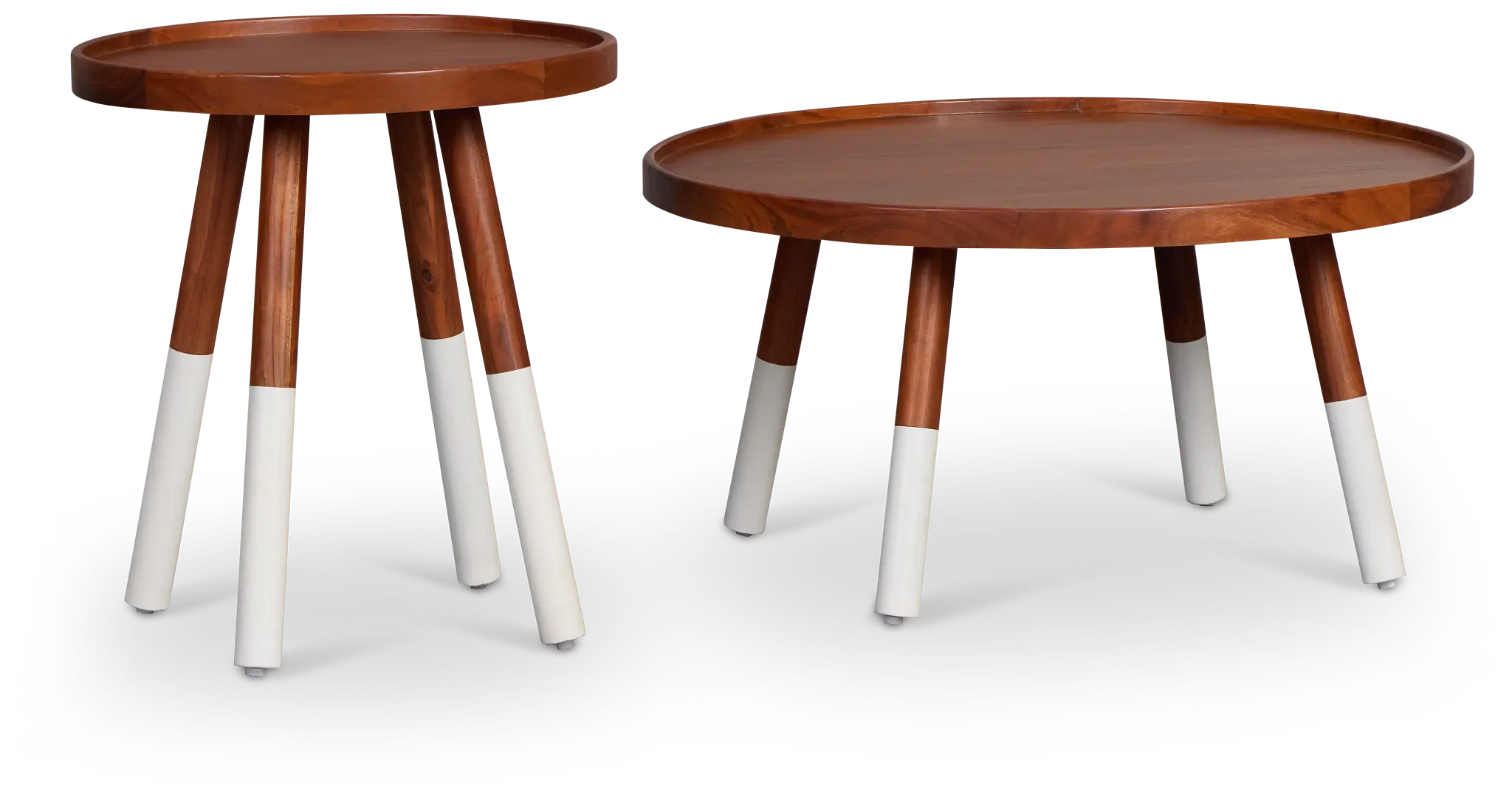 Daisy Mid Tone Set Of 2 Nesting Coffee Table Daisy Mid Tone Set Of 2 Nesting Coffee Table