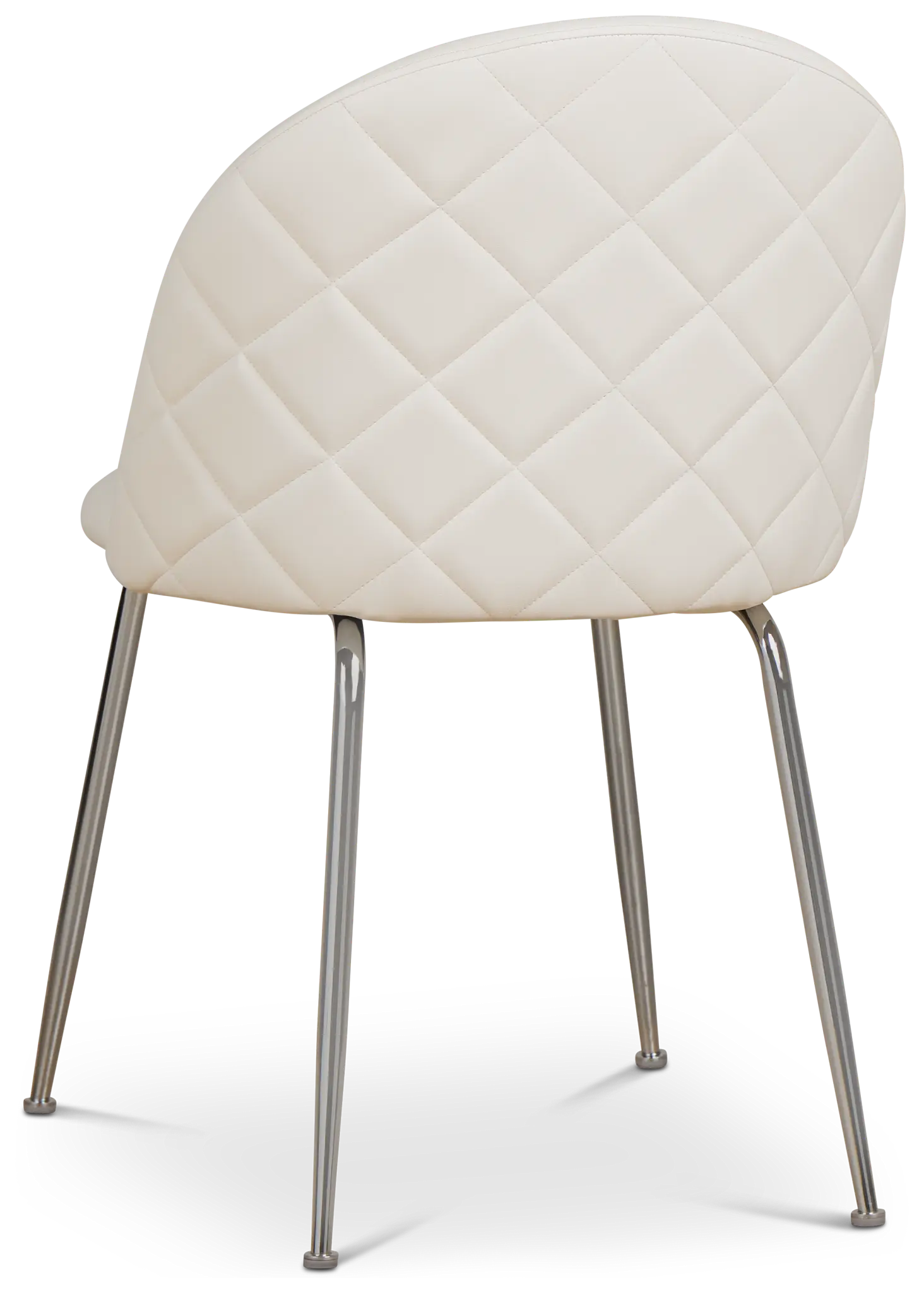 Capri White Micro Upholstered Side Chair W/ Chrome Legs Capri White Micro Upholstered Side Chair W/ Chrome Legs