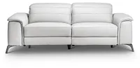 Pearson White Leather Power Reclining Sofa