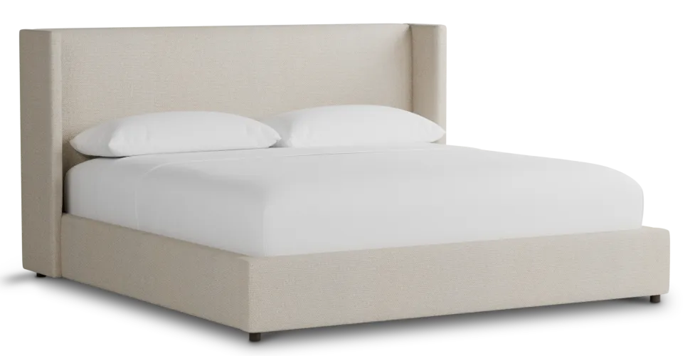 Captiva Suave Beige 48" Upholstered Shelter Bed
