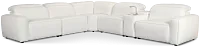 Tidal White Lthr/vinyl Medium Triple Power 2-arm Sectional