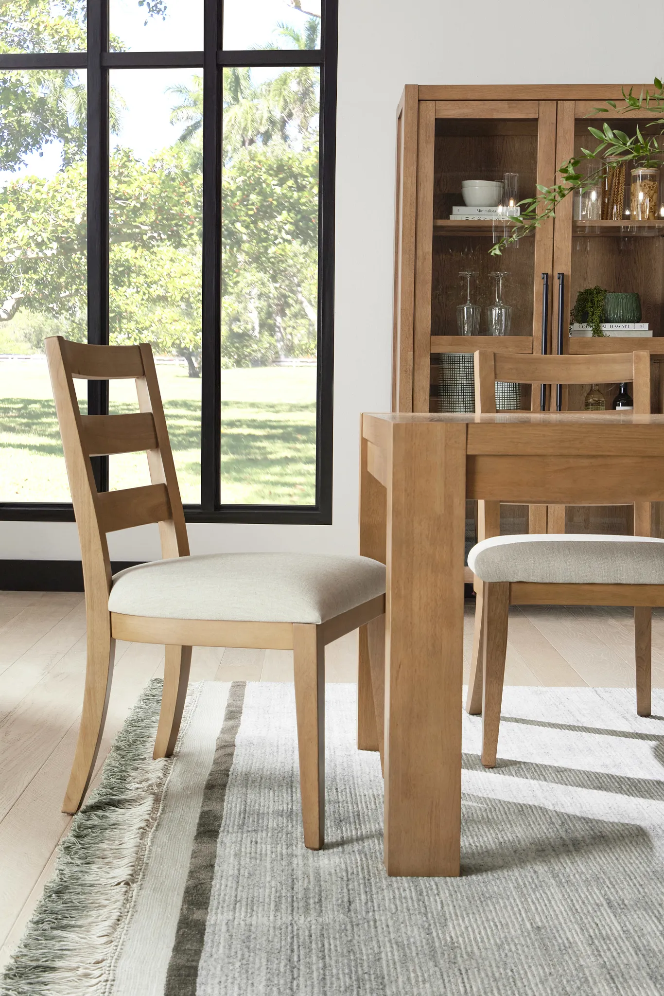 Tahoe Light Tone Slat Upholstered Side Chair