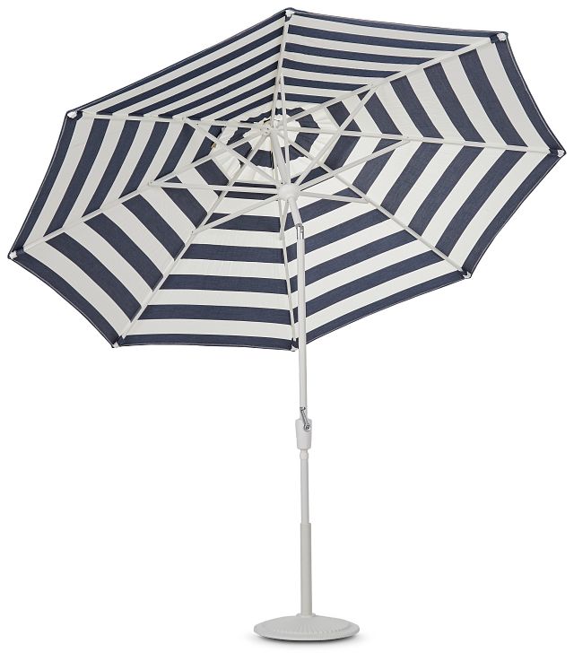 Capri Dark Blue Stripe Umbrella Set