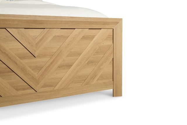 Delray Light Tone Panel Bed