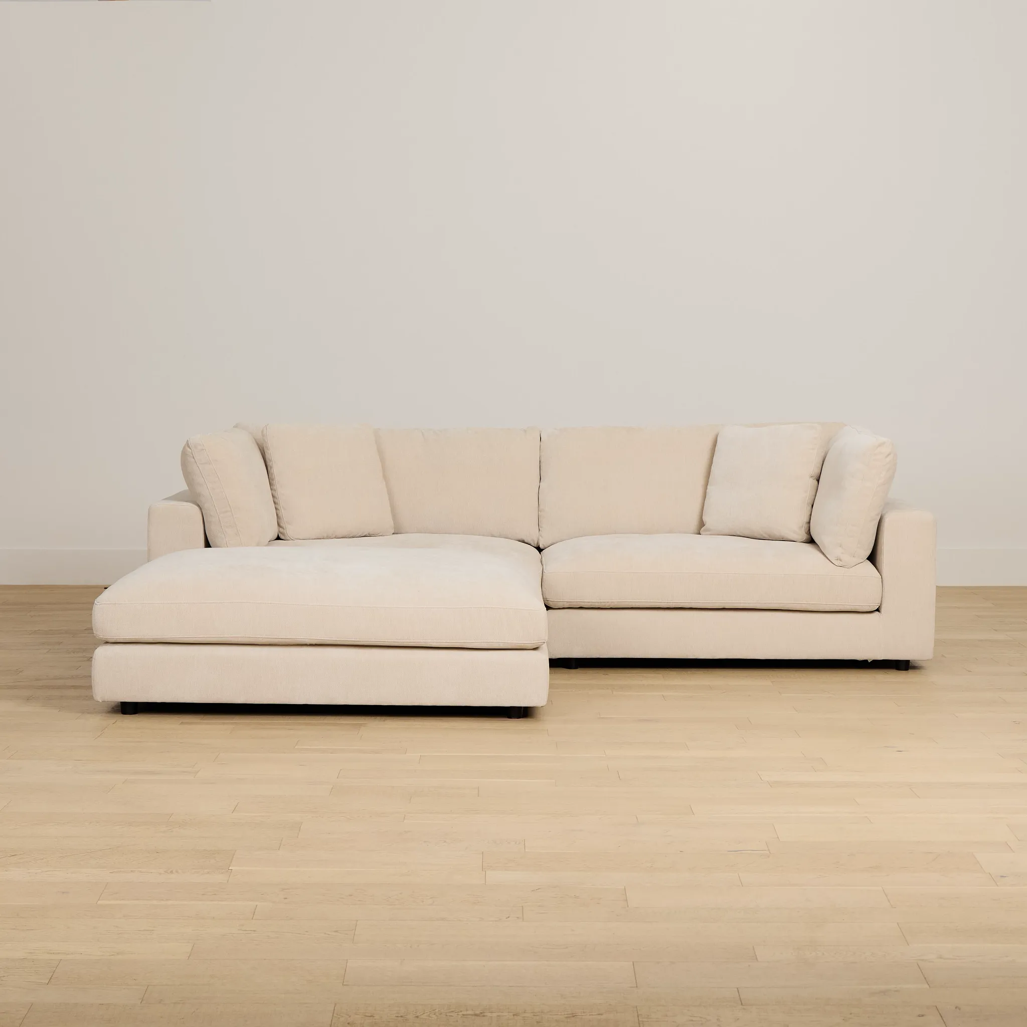 Lounge Light Beige Fabric Chaise Sectional