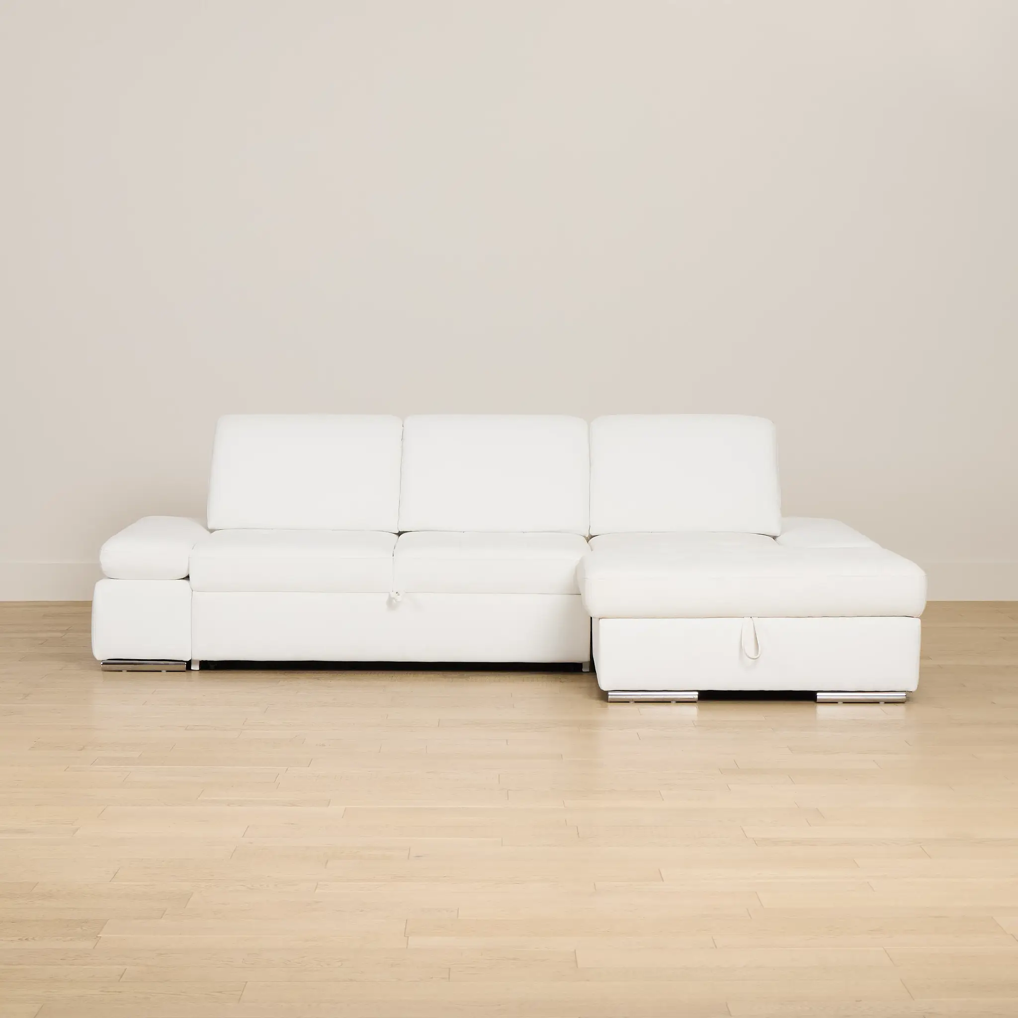 Eden White Micro Right Chaise Sleeper Sectional Eden White Micro Right Chaise Sleeper Sectional