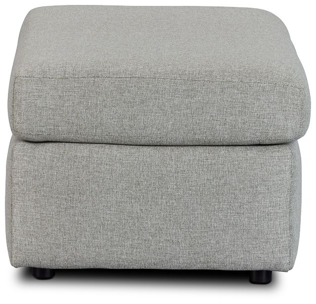 Noah Khaki Fabric Ottoman