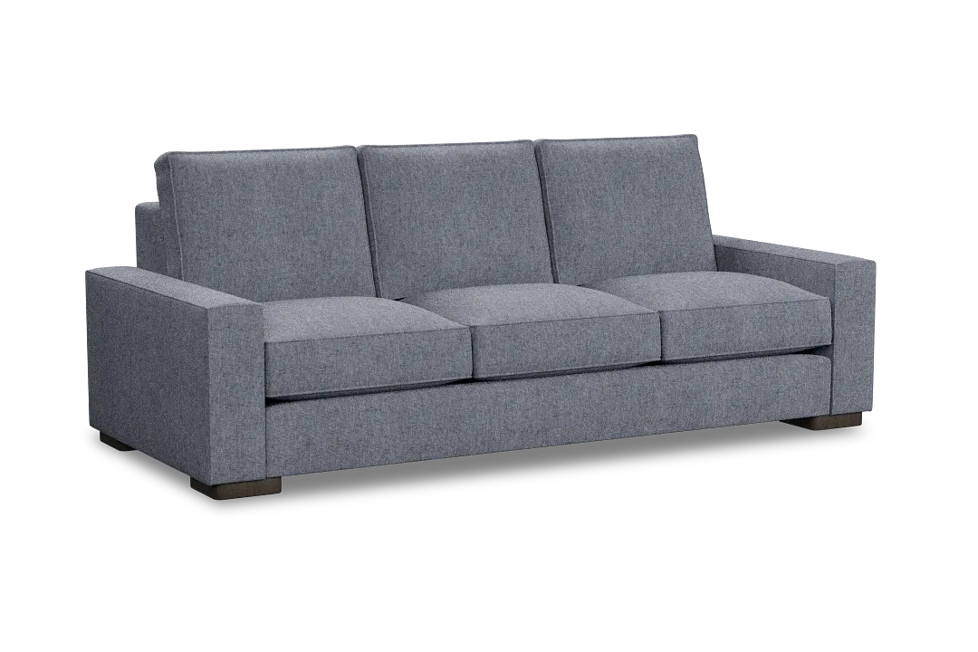 Edgewater Elevation Gray 96" Sofa W/ 3 Cushions