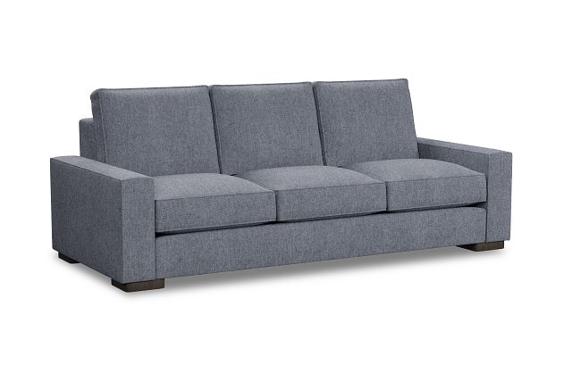 Edgewater Elevation Gray 96" Sofa W/ 3 Cushions