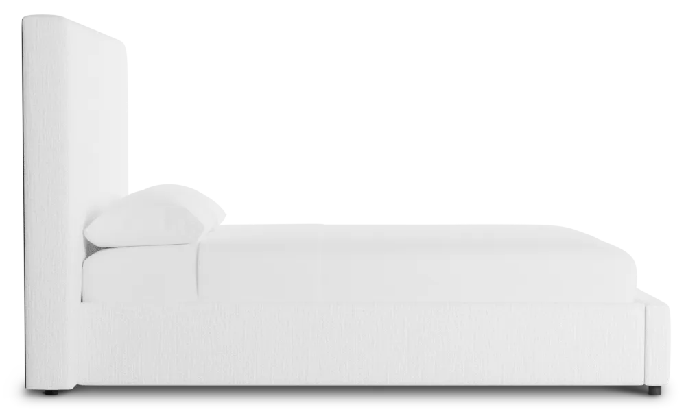 Grayton Revenue White 54" Upholstered Platform Bed