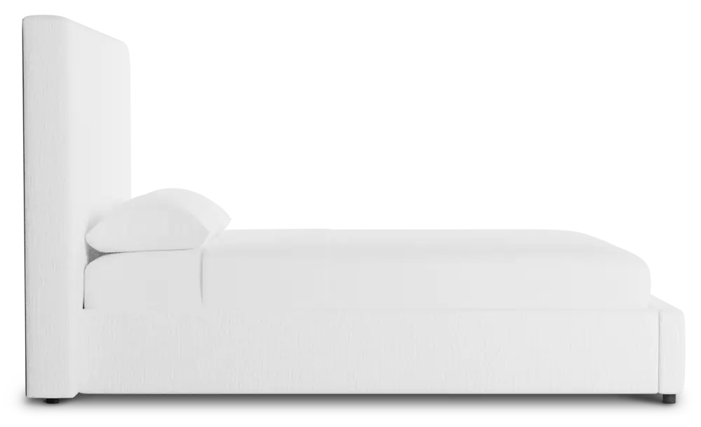 Grayton Revenue White 54" Upholstered Platform Bed Grayton Revenue White 54" Upholstered Platform Bed