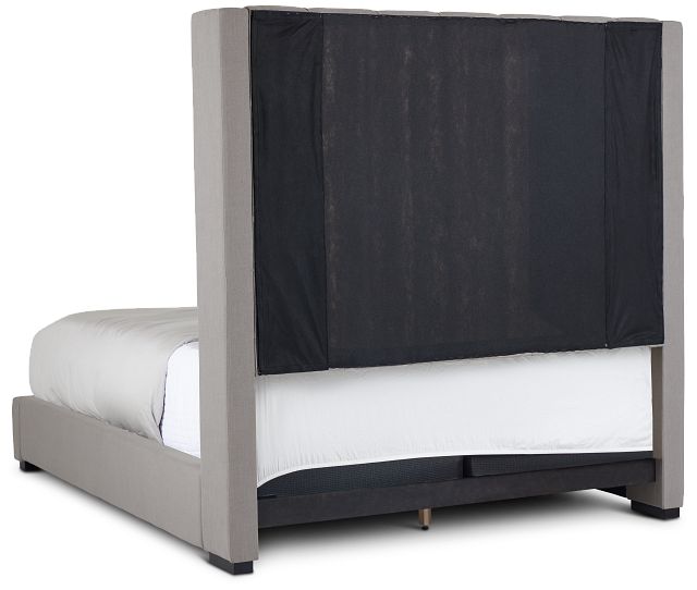 Lacey Gray Uph Platform Bed