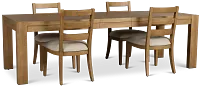 Tahoe Light Tone Rect Table & 4 Slat Chairs