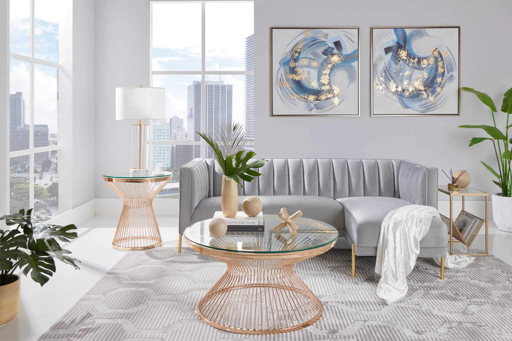 Faye Light Gray 8x10 Area Rug