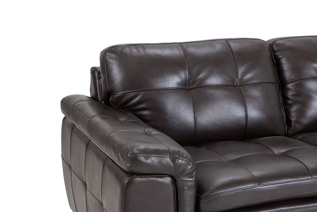 Braden Dark Brown Leather Loveseat