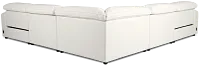 Tidal White Lthr/vinyl Small Two-arm Power Reclining Sectional