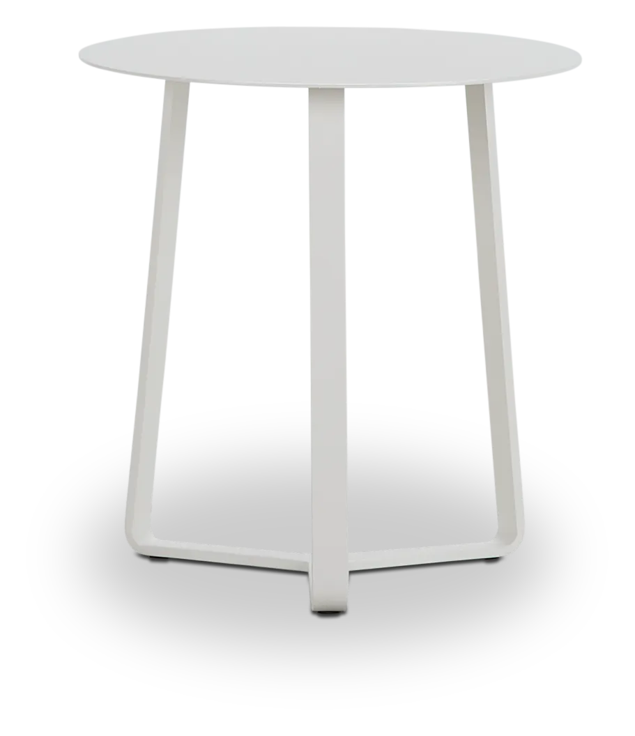 Ibiza White Round End Table