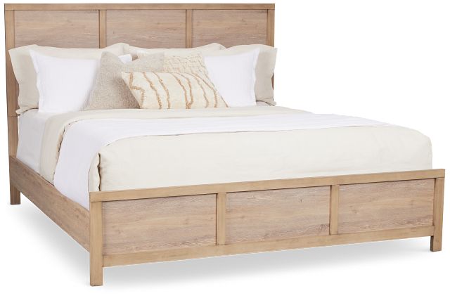 Layton Light Tone Panel Bed