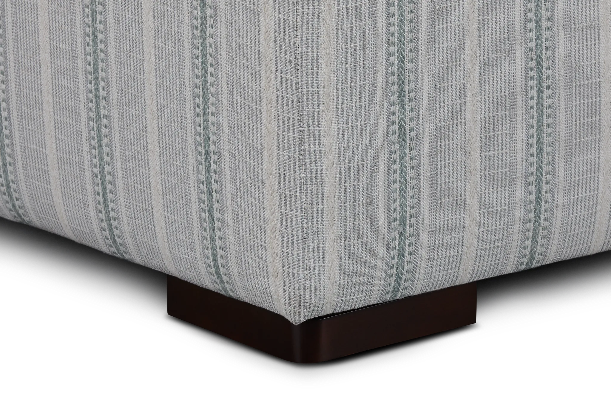 Farmhouse Green Fabric Cocktail Ottoman