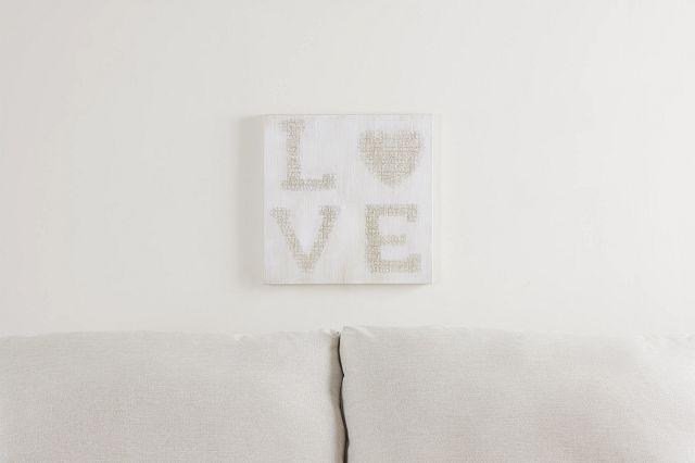 Love Gold Canvas Wall Art