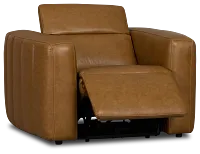 Jace Medium Brown Lthr/vinyl Power Recliner
