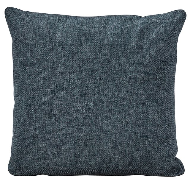 Avery Dark Blue Fabric Square Accent Pillow (0)