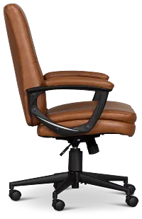 Krista Medium Brown Upholstered Desk Chair