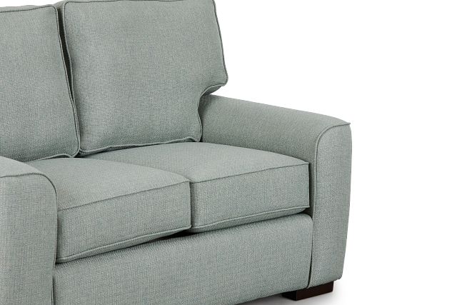 Austin Green Fabric Loveseat