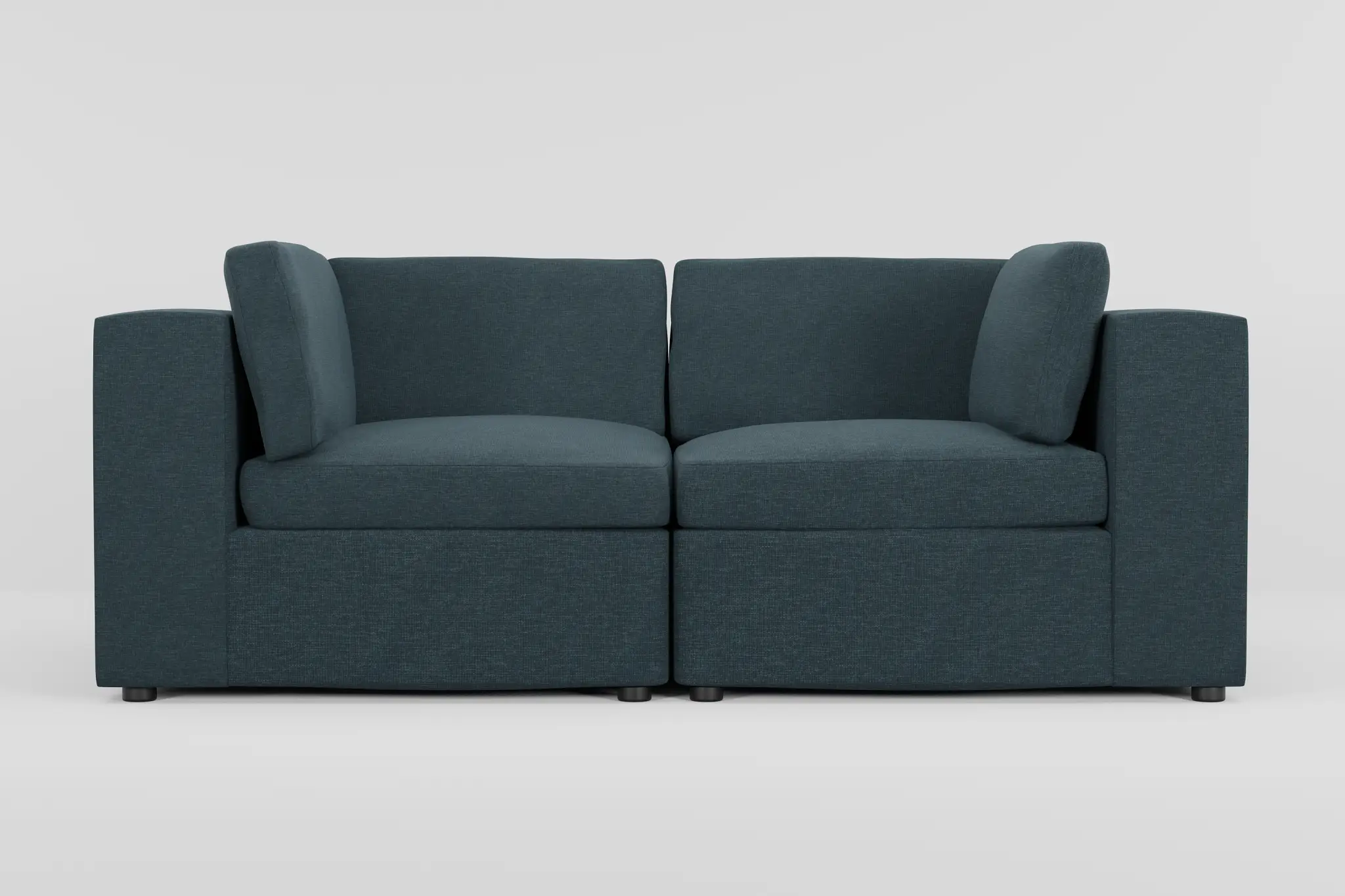 Destin Elevation Dark Blue Fabric 2-piece Modular Sofa Destin Elevation Dark Blue Fabric 2-piece Modular Sofa