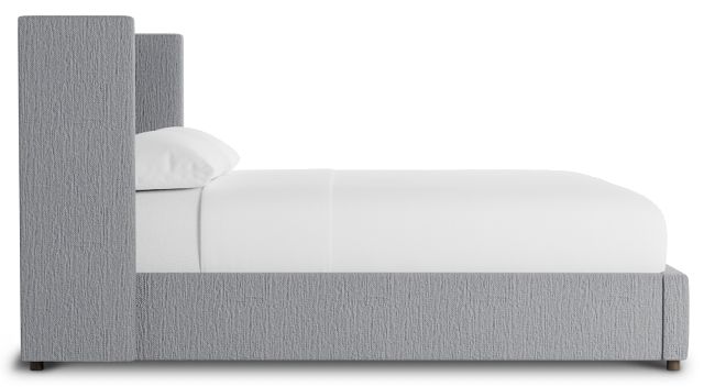 Captiva Revenue Gray 48" Upholstered Shelter Bed