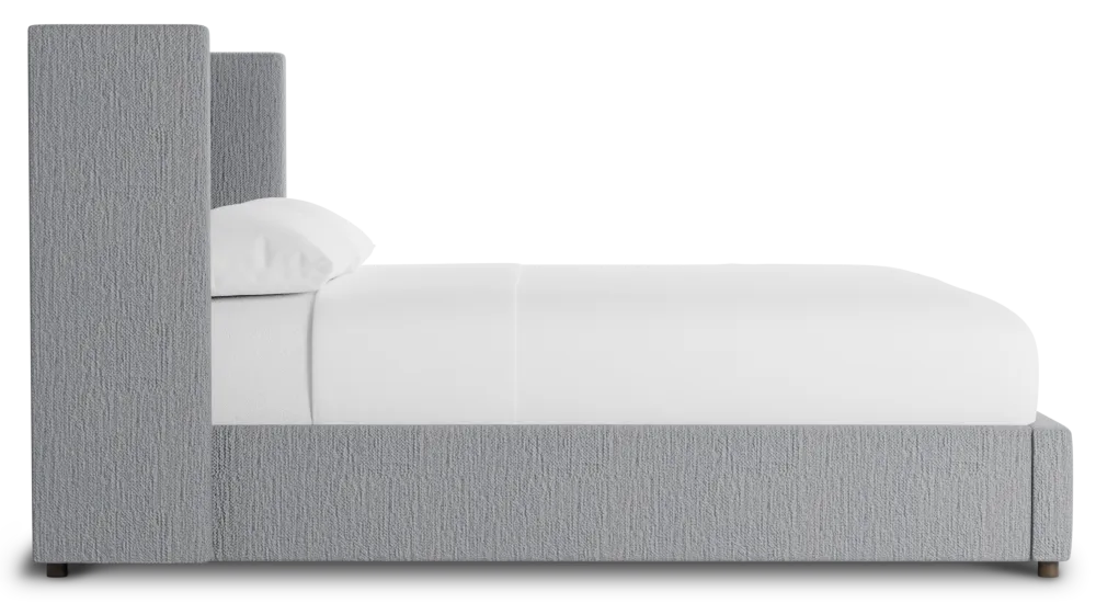 Captiva Revenue Gray 48" Upholstered Shelter Bed