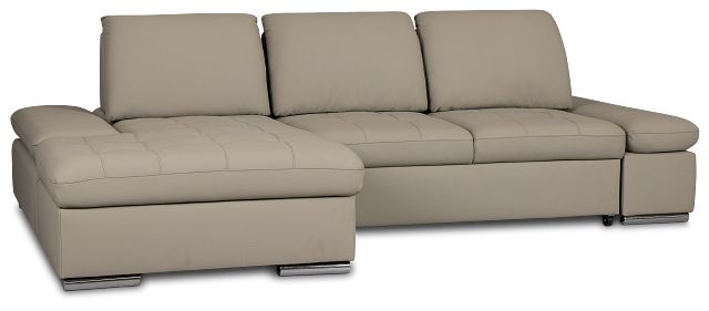 Eden Gray Micro Left Chaise Sleeper Sectional