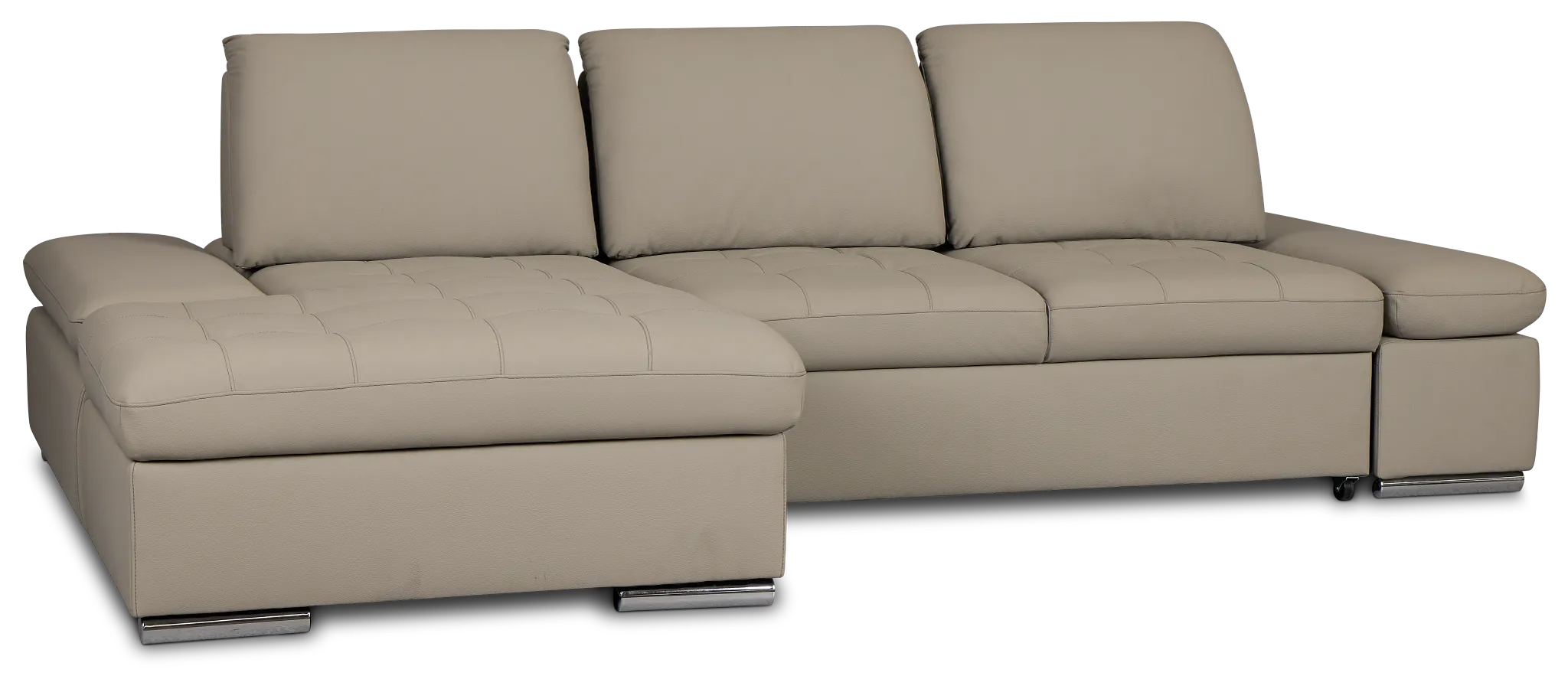 Eden Gray Micro Left Chaise Sleeper Sectional