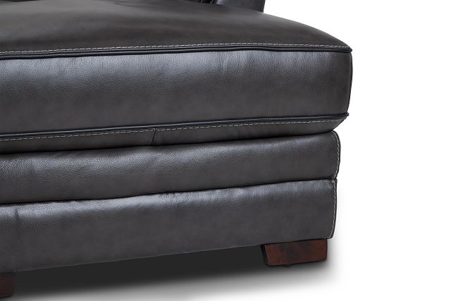 Alexander Gray Leather Right Bumper Sectional (6)