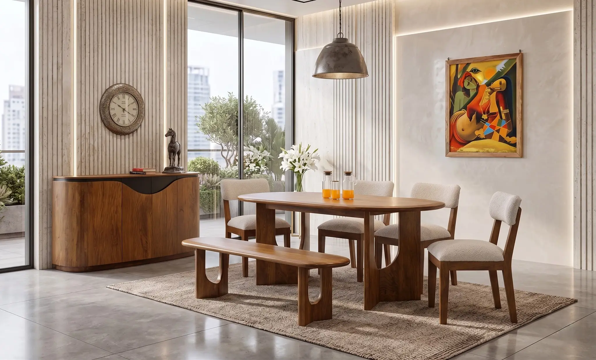 Kenzie Mid Tone Dining Bench Kenzie Mid Tone Dining Bench