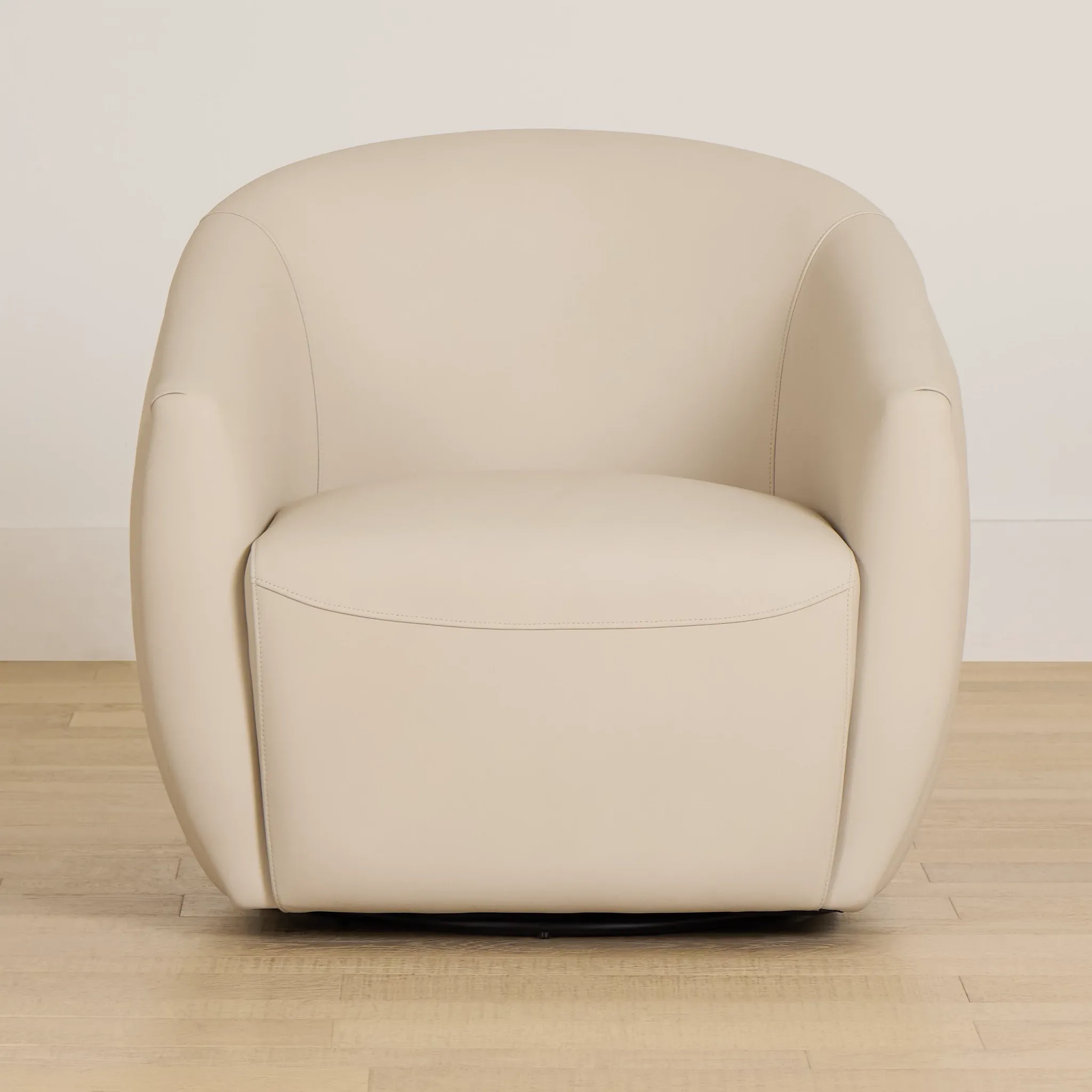 Kellan Ivory Leather Swivel Chair
