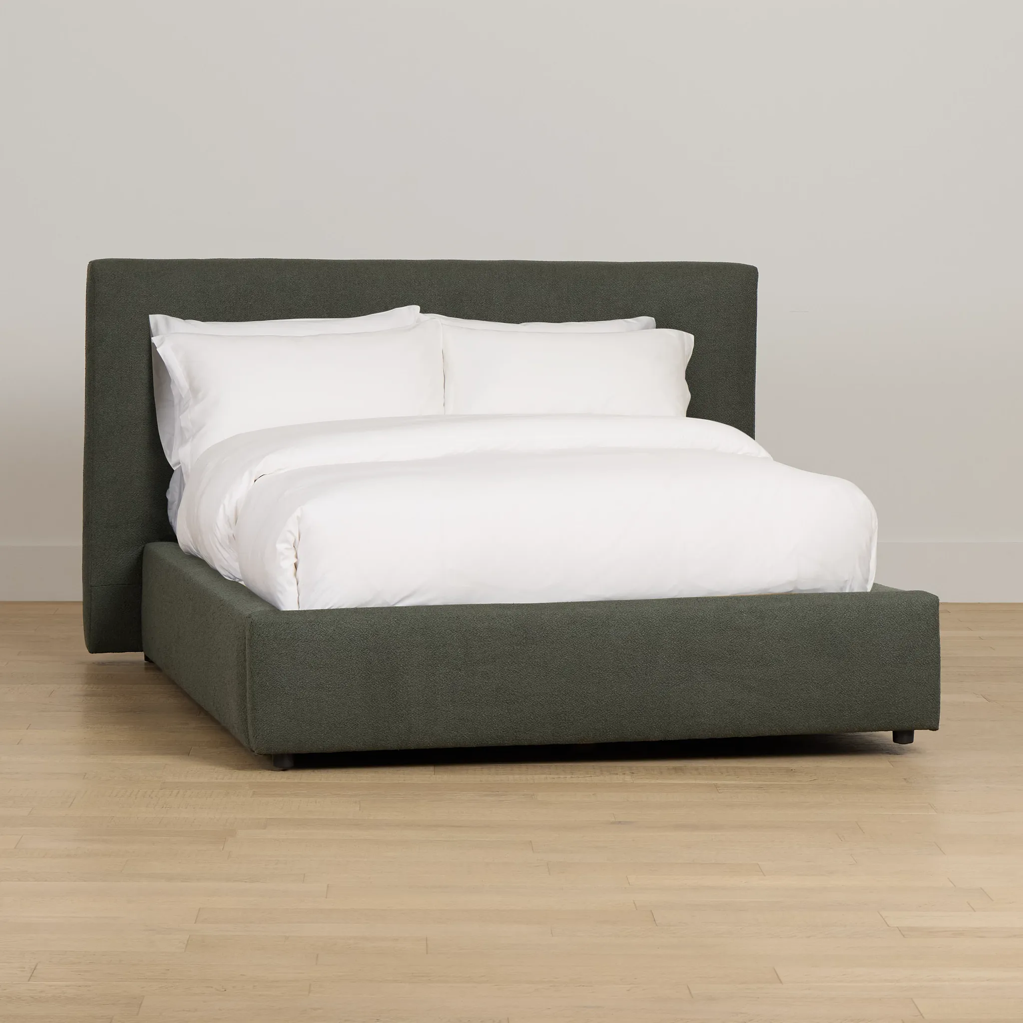 Grayton Sutton Green 44" Upholstered Platform Bed