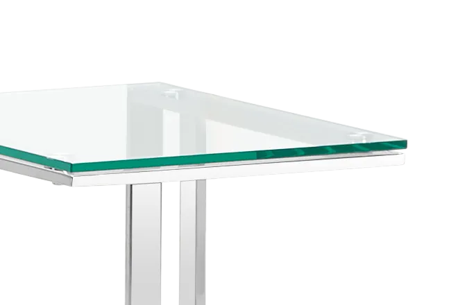 Arco Clear Glass Chairside Table