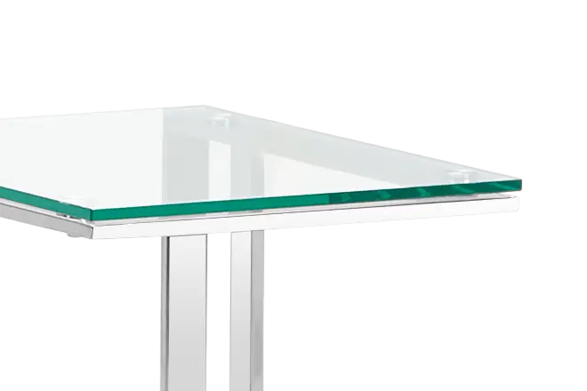 Arco Clear Glass Chairside Table Arco Clear Glass Chairside Table