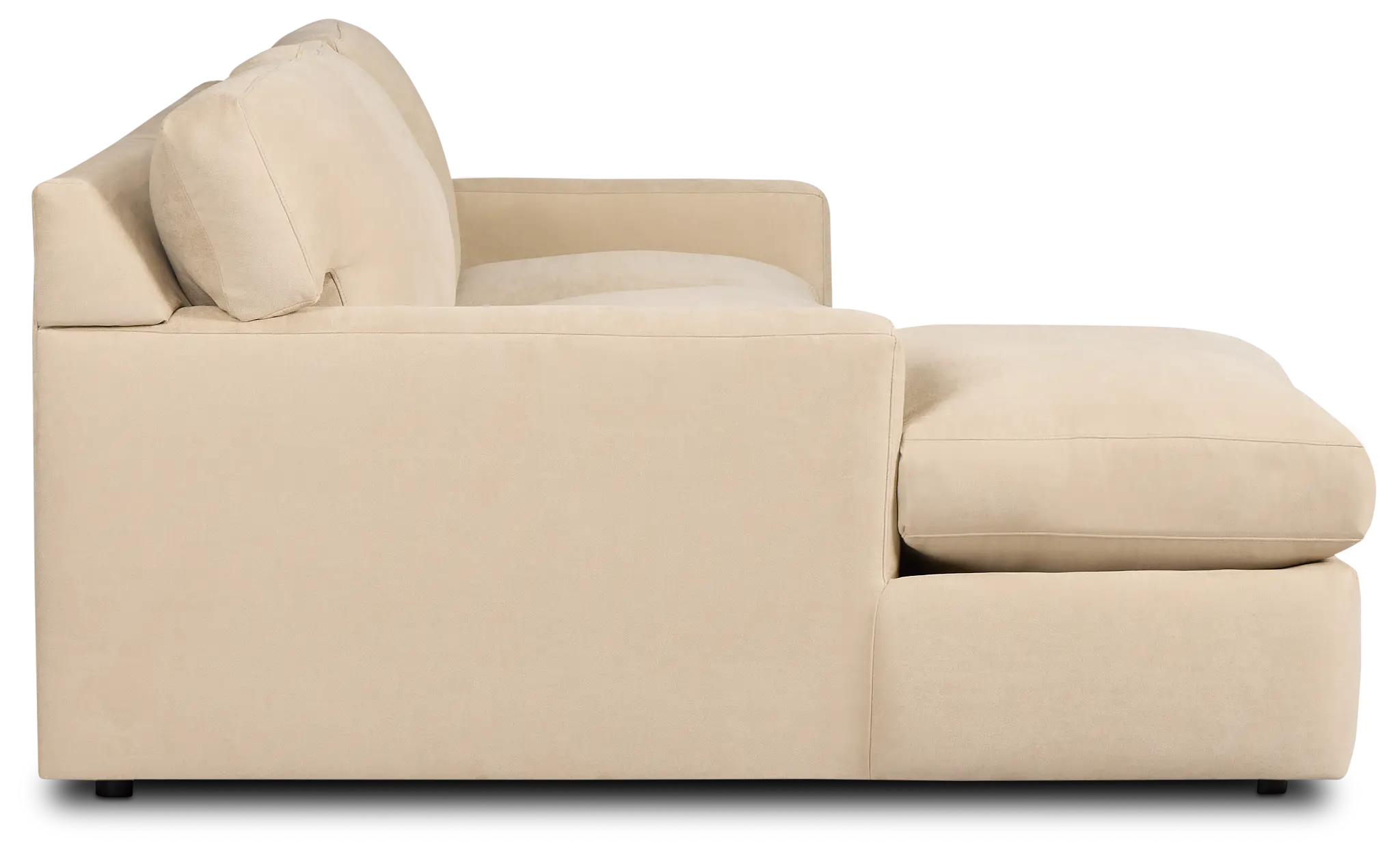 Hudson Beige Fabric Left Chaise Sectional Hudson Beige Fabric Left Chaise Sectional