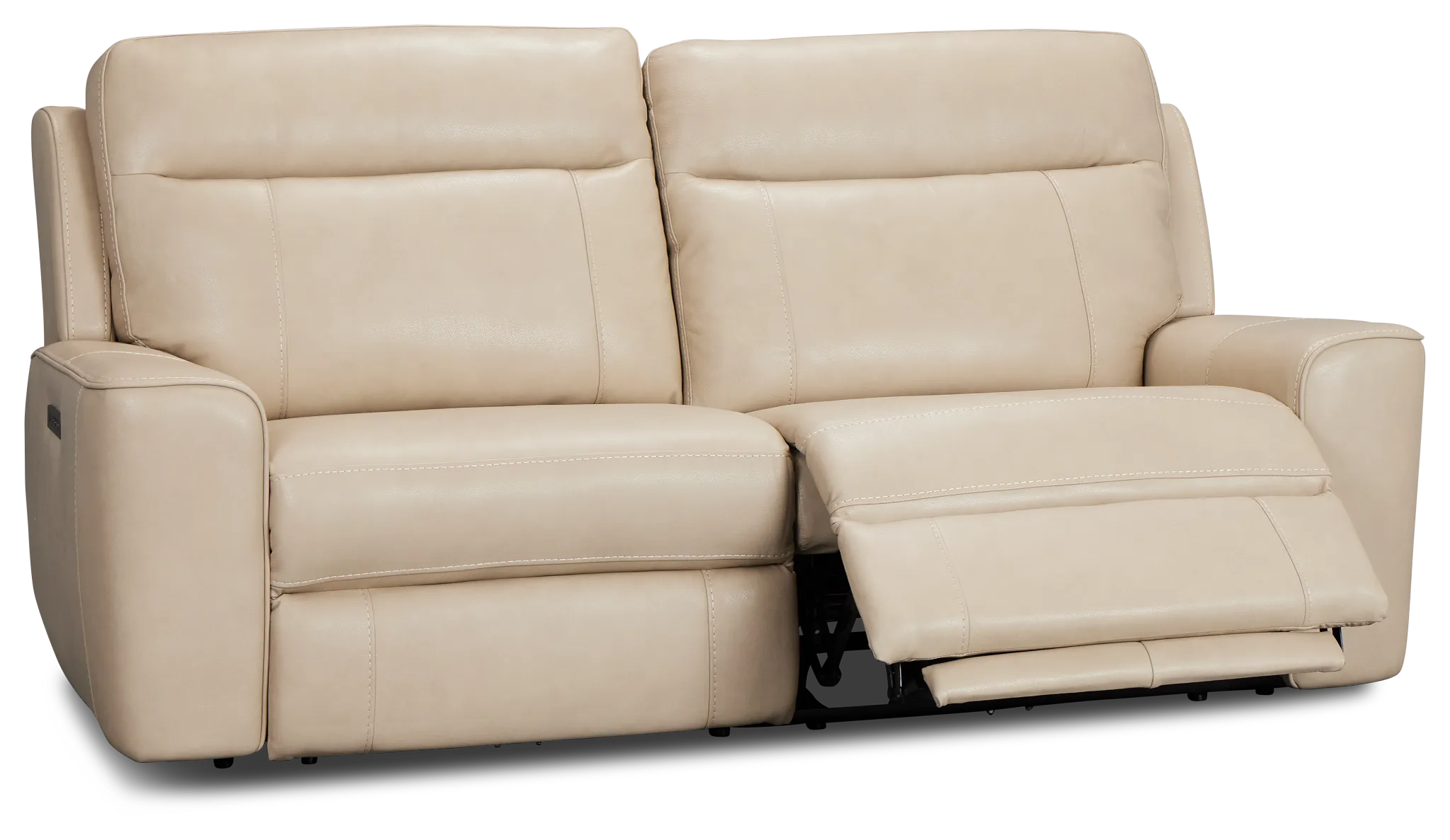 Benji Light Beige Lthr/vinyl Power Reclining Sofa