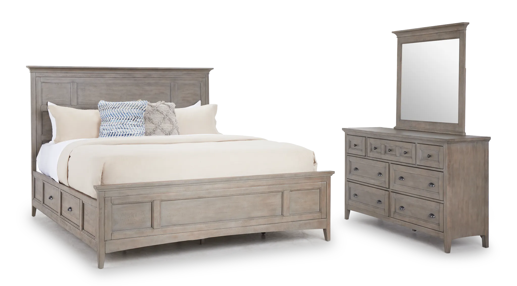 Heron Cove Light Tone Panel Storage Bedroom
