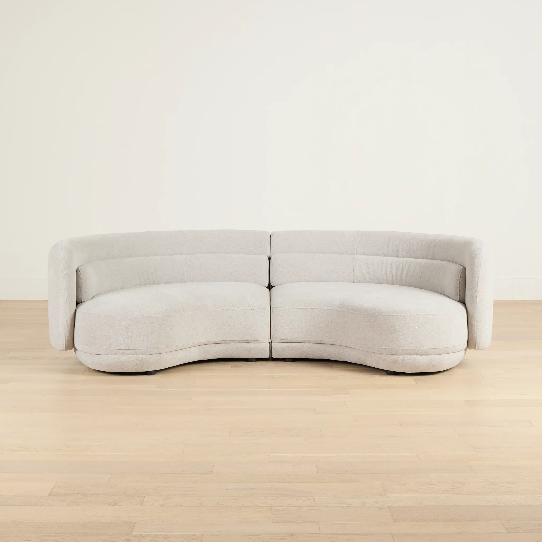 Presley Light Gray Fabric 2-piece Modular Sectional Presley Light Gray Fabric 2-piece Modular Sectional