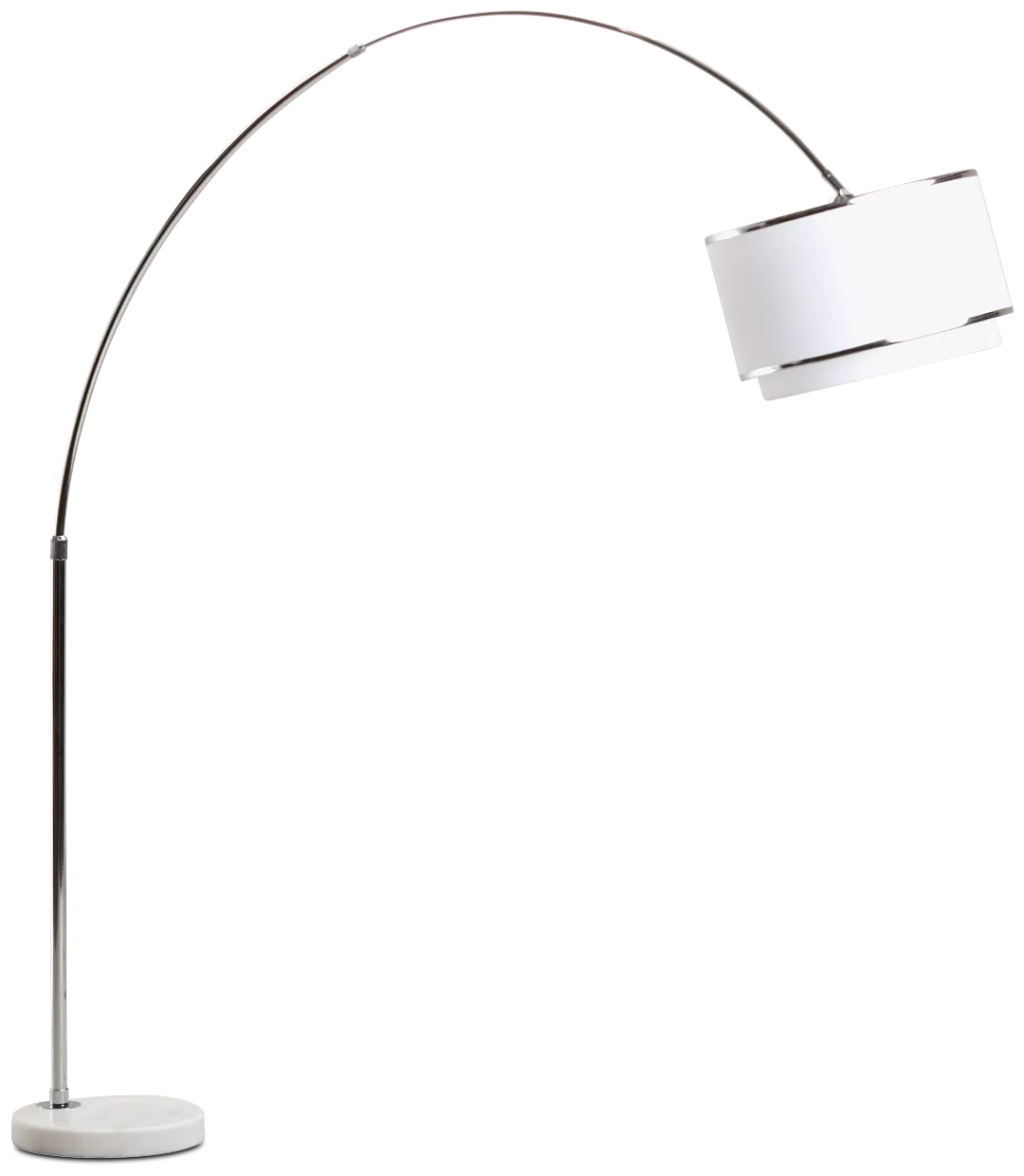 Mavas Silver Metal Arc Floor Lamp