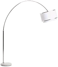 Mavas Silver Metal Arc Floor Lamp
