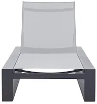 Linear Dark Gray Aluminum Chaise