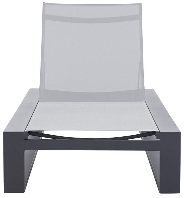 Linear Dark Gray Aluminum Chaise (2)