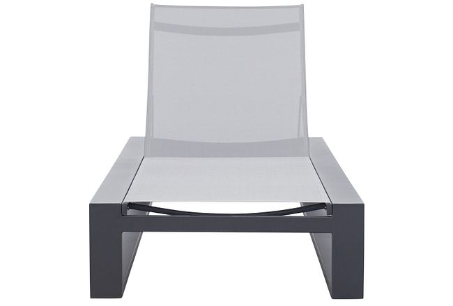 Linear Dark Gray Aluminum Chaise